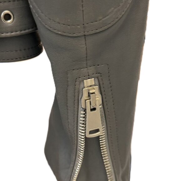 BELSTAFF Taupe MARVINGT LEATHER JACKET Sz 42 US size 4-6 - Picture 10 of 16